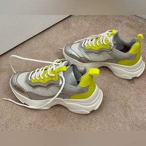 White/Silver/Yellowish Sneakers